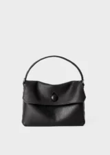 Black Elara Maison Soft Leather Small Top Handle Bag