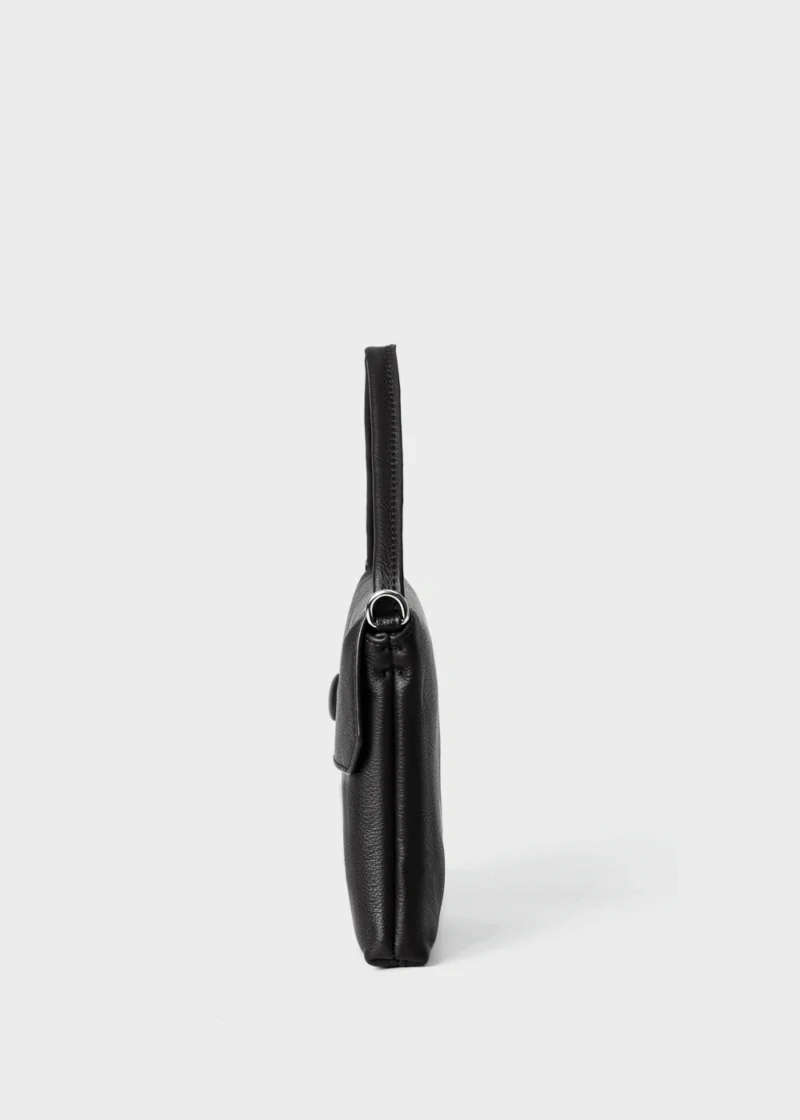 Black Elara Maison Soft Leather Small Top Handle Bag side view