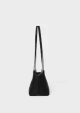 Black_Aveline Atelier_soft genuine leather east-west shoulder bag_side view