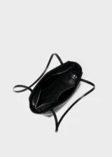 Black_Aveline Atelier_soft genuine leather east-west shoulder bag_interior view