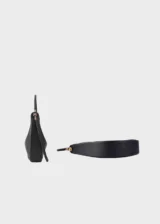 Black Sienna Forme Soft Genuine Leather Hobo Bag side view
