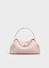 Pink Elowen Crest Structured Genuine Leather Tote Bag Main Image