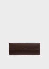 KS-BG-SB-005-MOC-04 Mocha Noelle Essence Luxury Vegan Leather Baguette Shoulder Bag bottom view