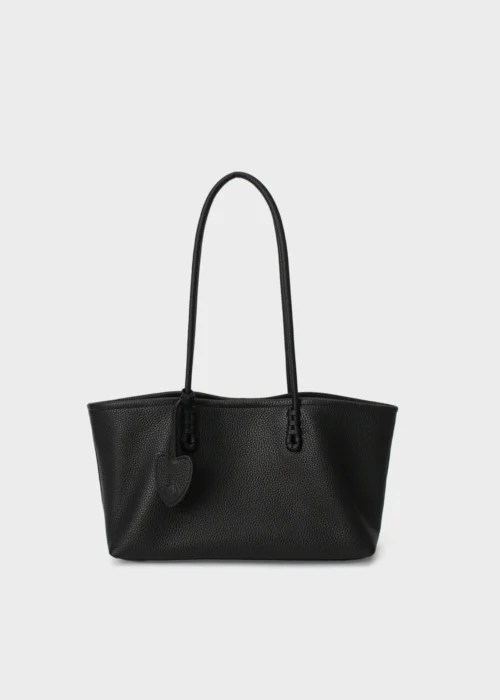 Black Eloise Crest Signature Top-Grain Leather Tote Bag Main Image