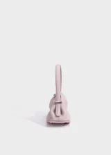 KS-BG-TH-001-BPK-03 Blush Pink Lyra Poise Minimal Genuine Top-Grain Leather Top Handle Bag side view