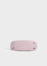KS-BG-TH-001-BPK-05 Blush Pink Lyra Poise Minimal Genuine Top-Grain Leather Top Handle Bag bottom view