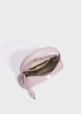 KS-BG-TH-001-BPK-06 Blush Pink Lyra Poise Minimal Genuine Top-Grain Leather Top Handle Bag interior view