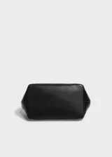 KS-BG-TH-002-BLK-04 Black Serene Atelier Classic Vegan Leather Top Handle Bag bottom view