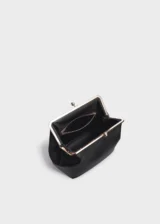 KS-BG-TH-002-BLK-05 Black Serene Atelier Classic Vegan Leather Top Handle Bag interior view